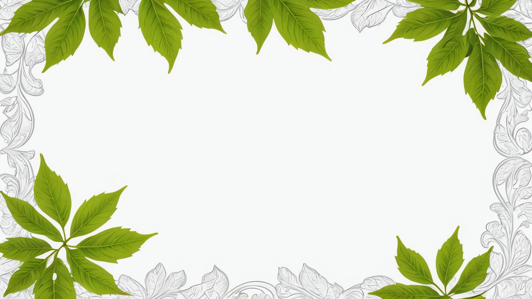 green leaves frame photo