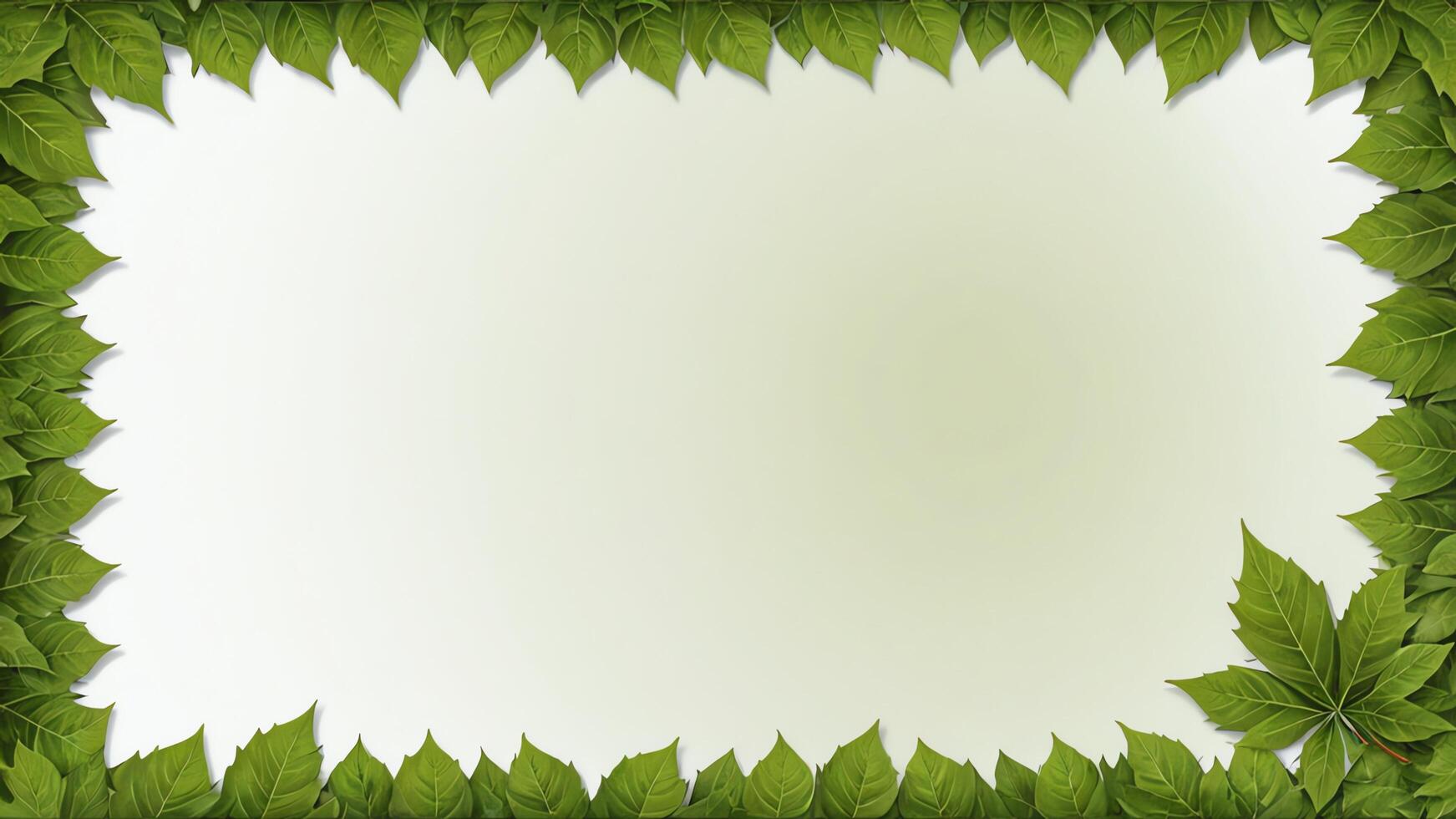 green leaves frame photo