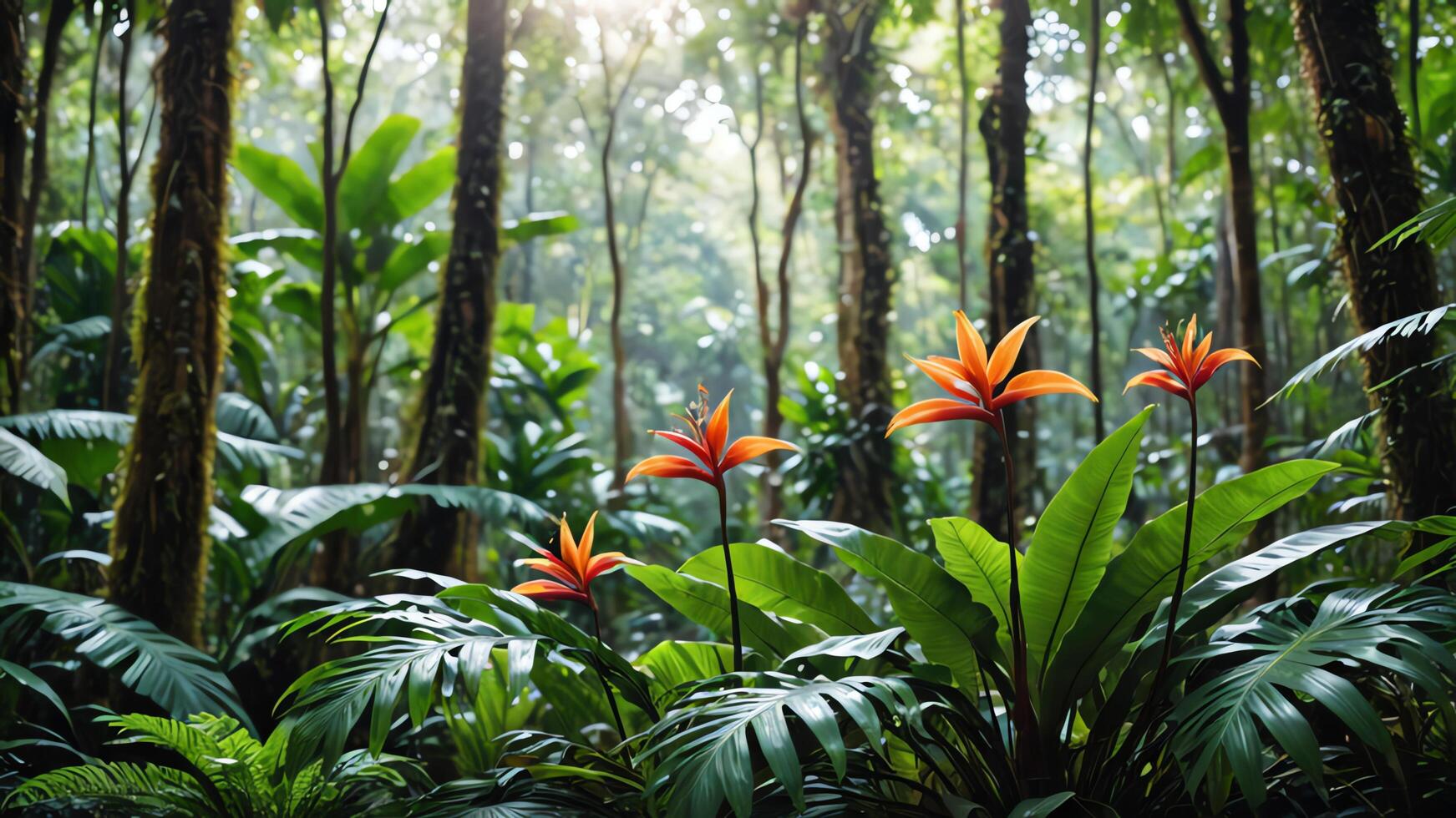 flowers, natural forest plants with beautiful natural views photo