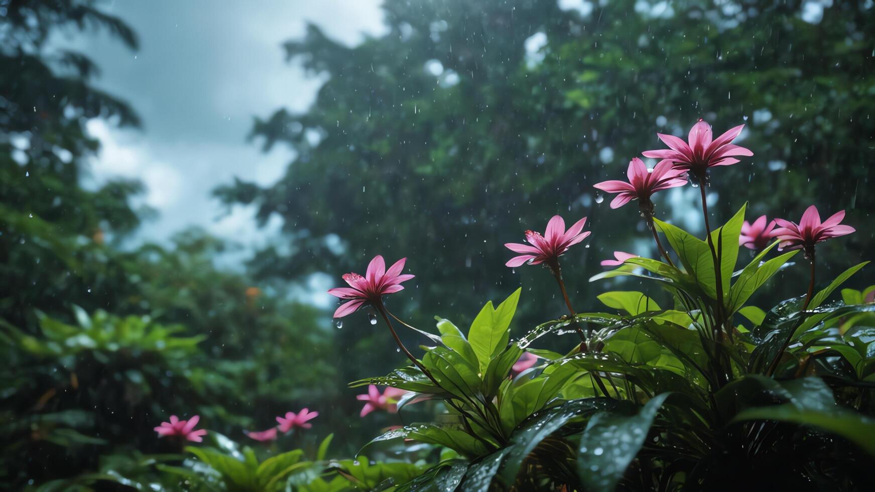 flowers, natural forest plants with beautiful natural views photo