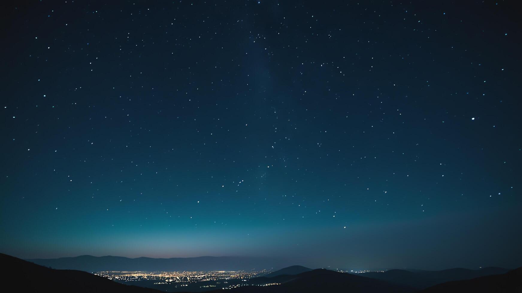 Night sky, over the city at night photo