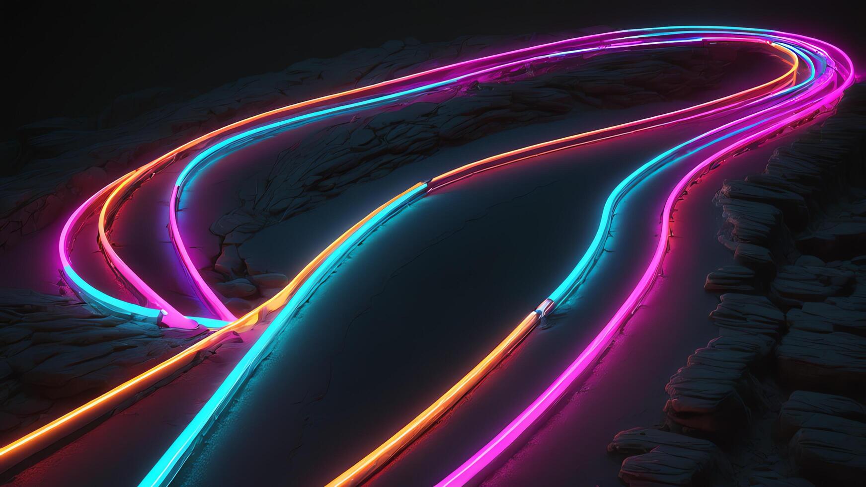 light path, neon light movement, neon light movement abstract photo