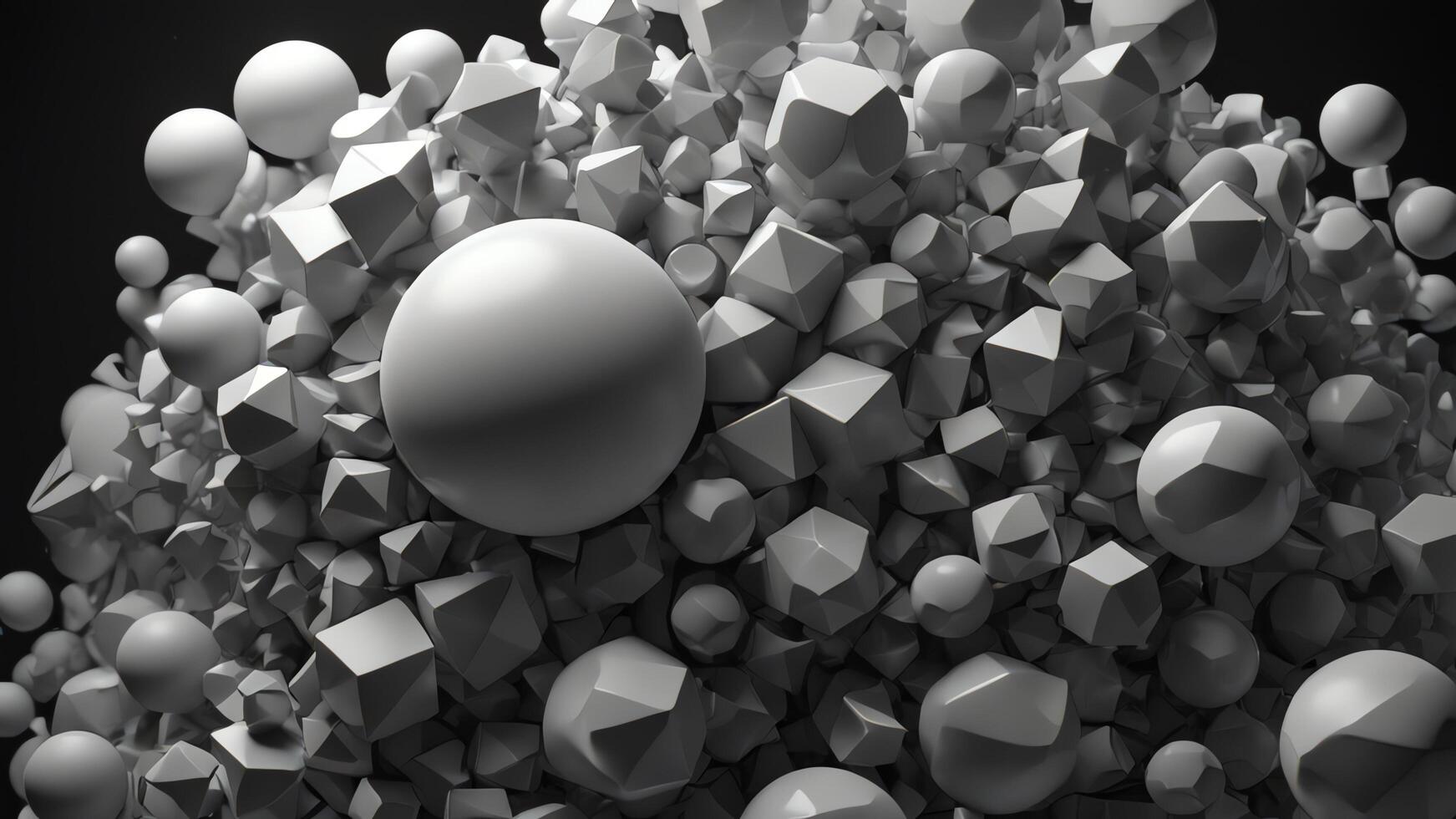 geometry model elegant random abstract black and white photo