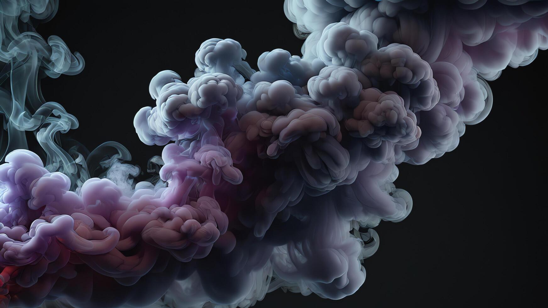 colorful smoke on a black background photo