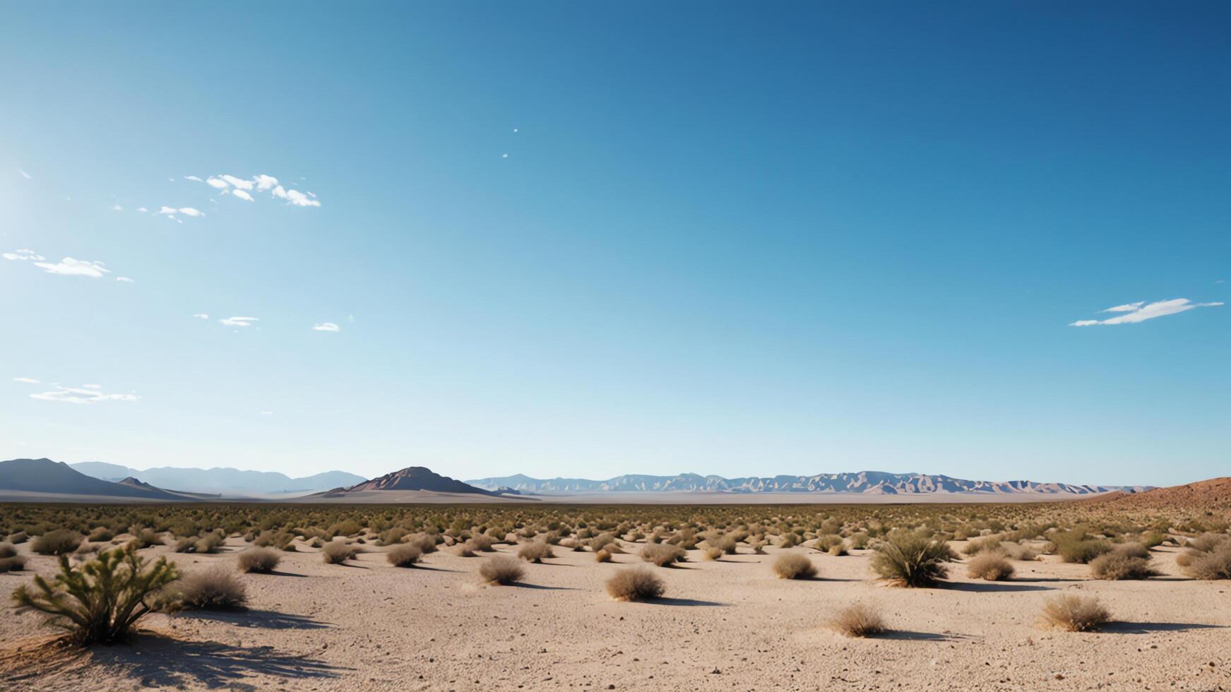 desert landscape with beautiful sky photo
