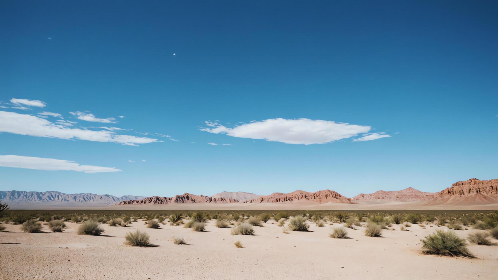 desert landscape with beautiful sky photo