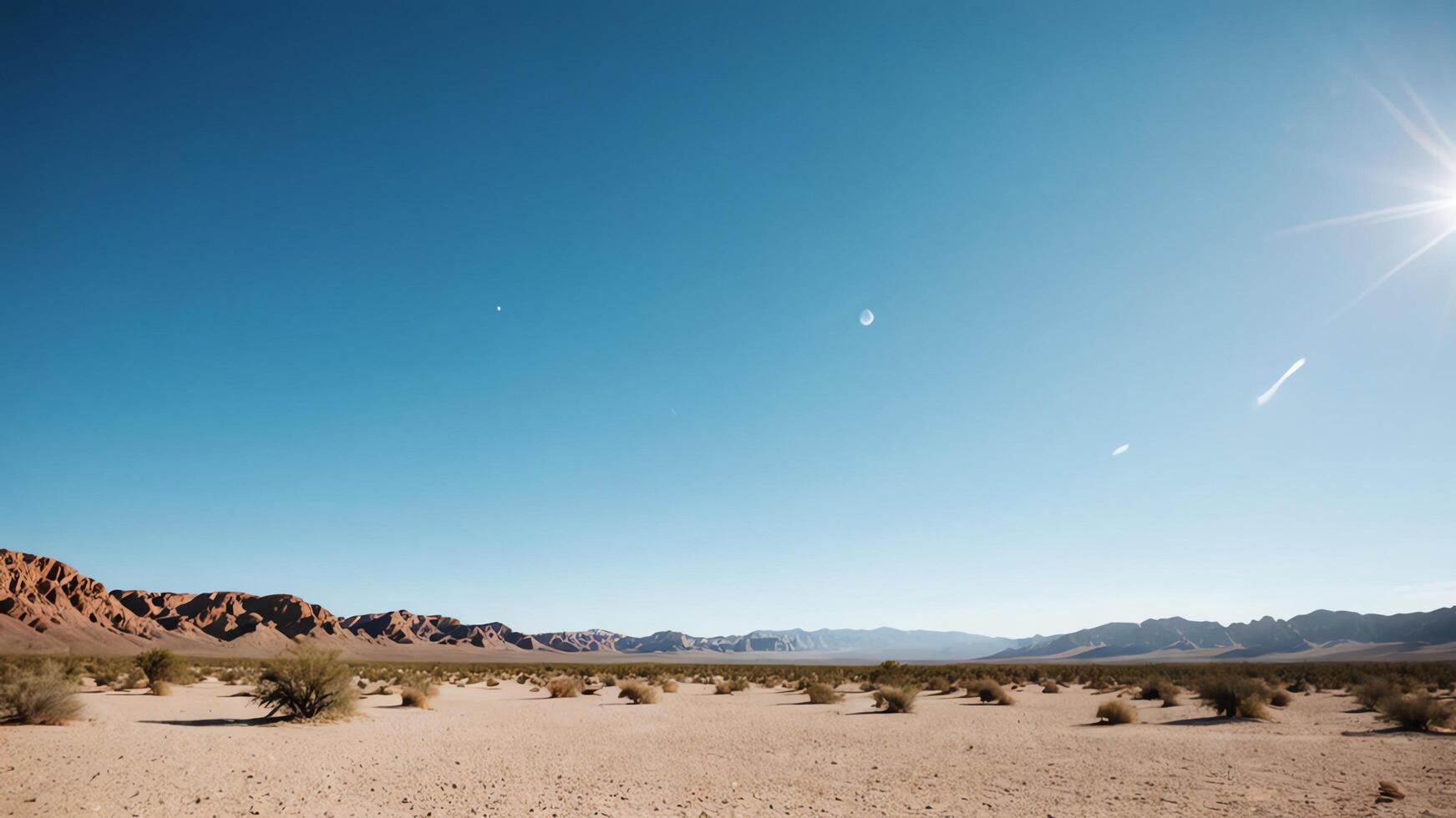 desert landscape with beautiful sky photo