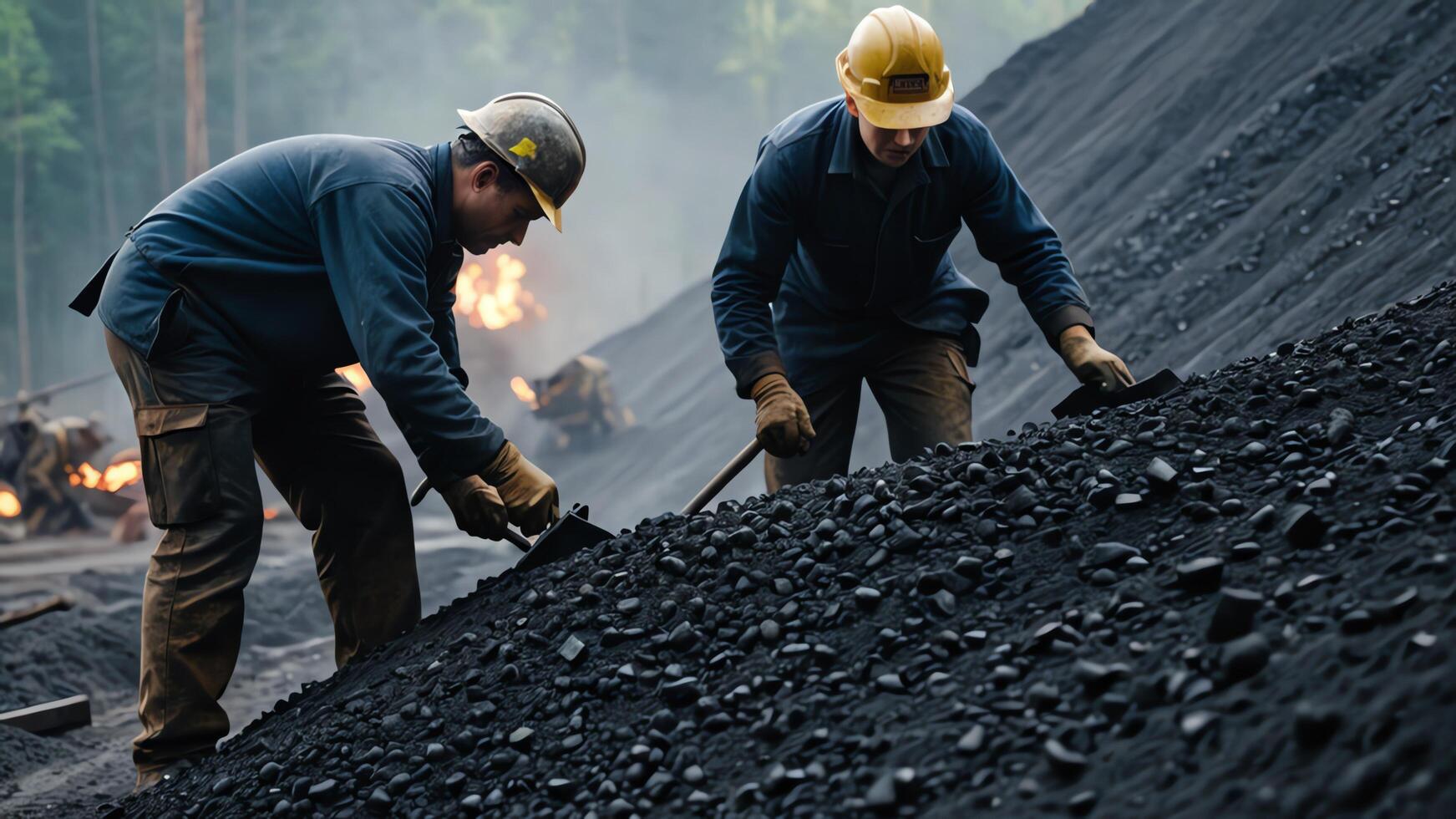 activities of mining workers, mining companies photo