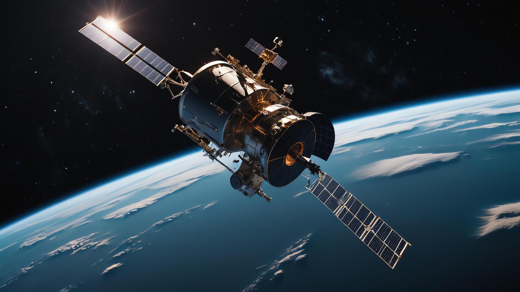 space station, satellite, in space photo