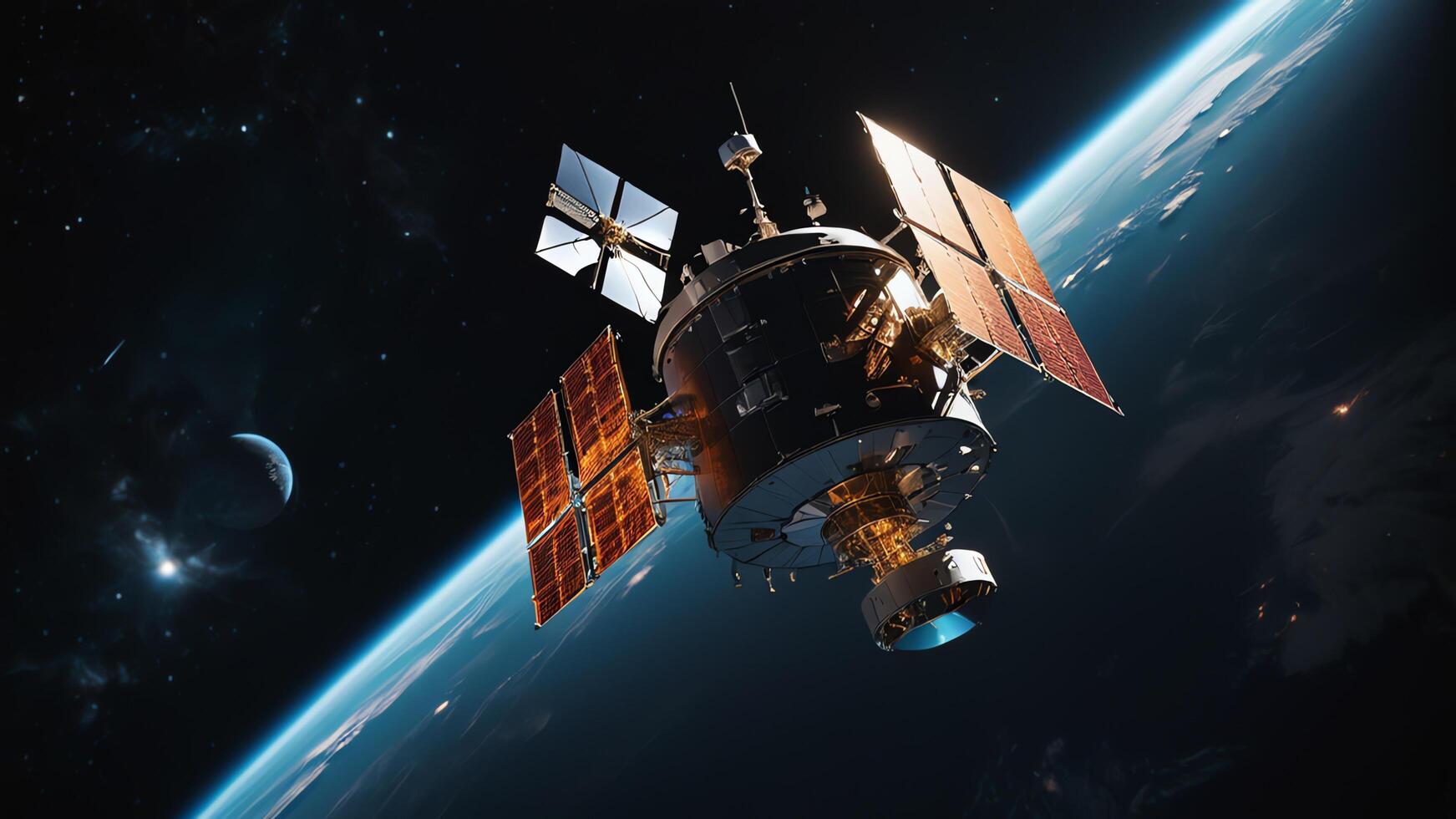 space station, satellite, in space photo
