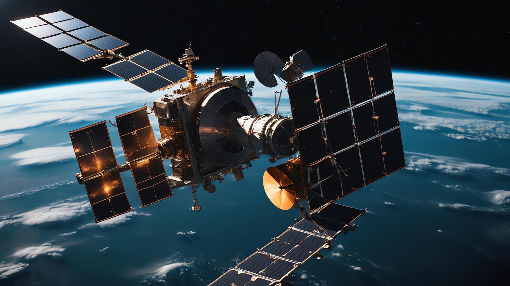 space station, satellite, in space photo