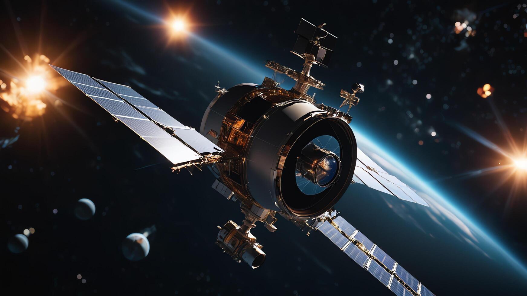 space station, satellite, in space photo