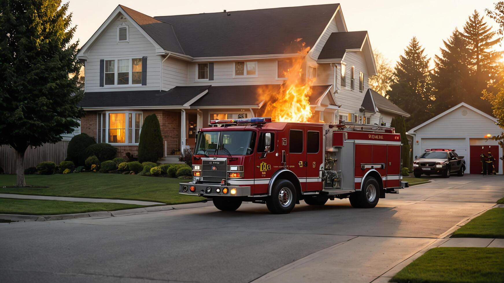 firefighting activities, the atmosphere of firefighters putting out fires photo