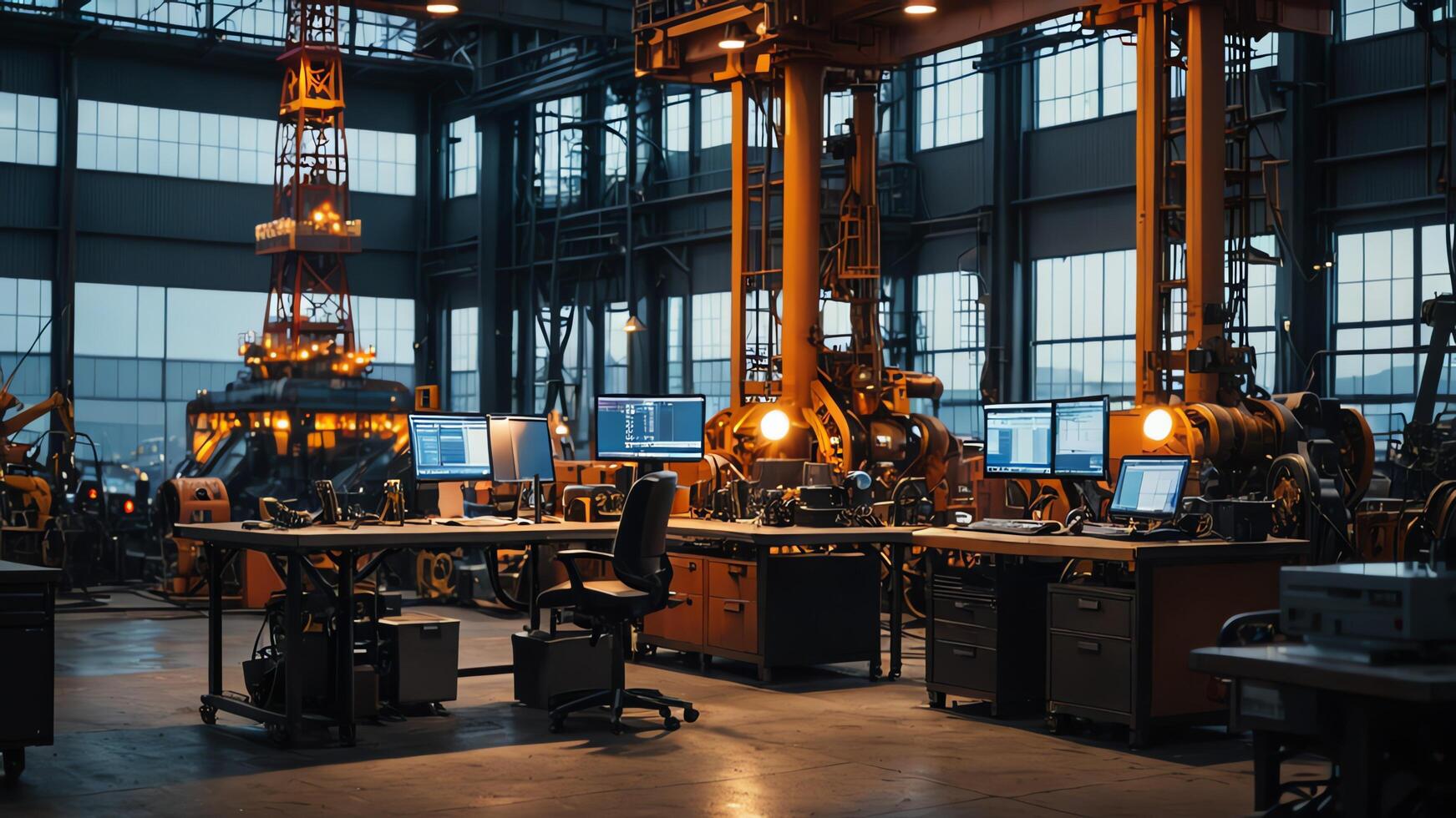 industrial machinery in a factory setting photo