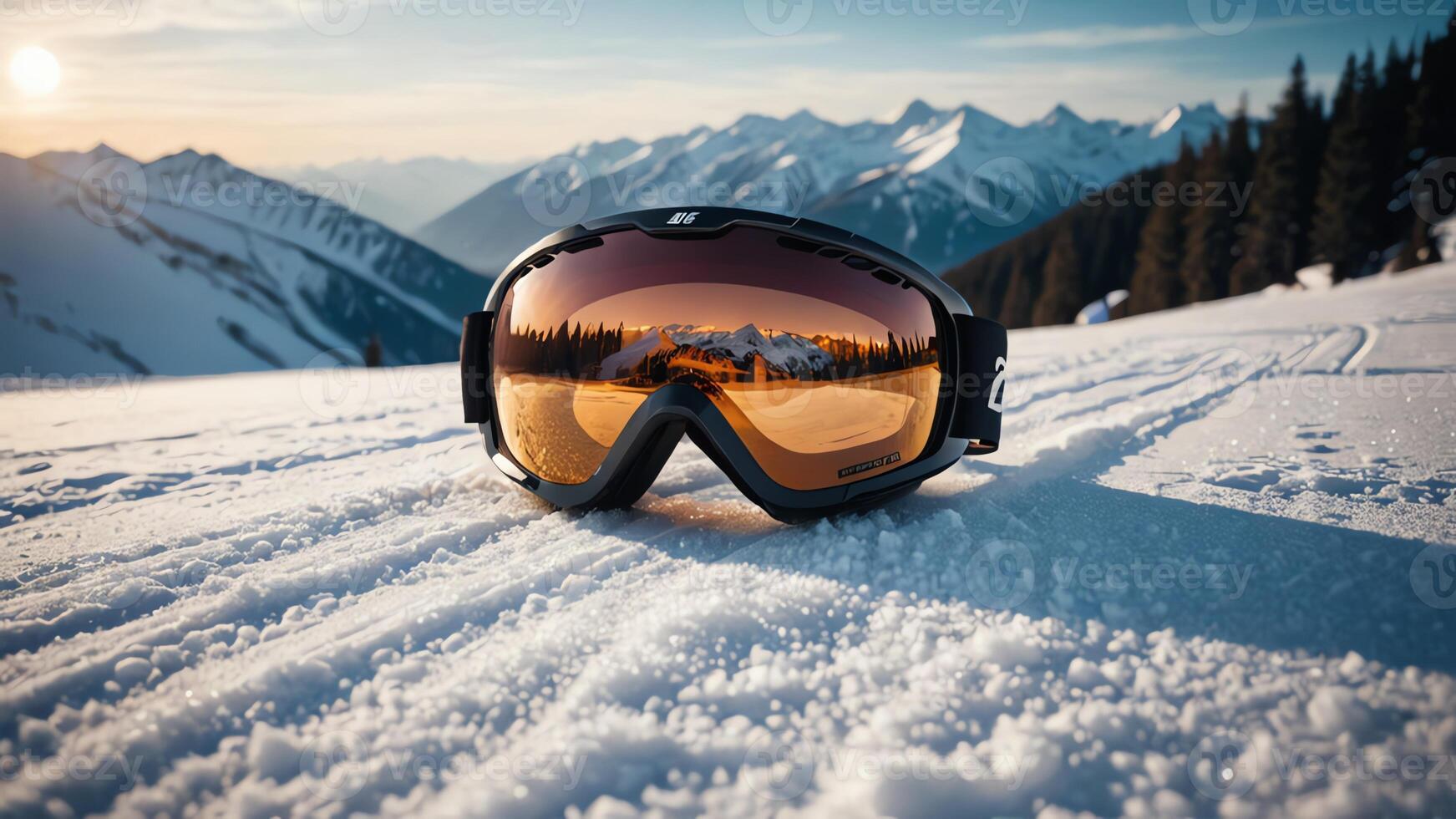 activities for snow skiers, with mountain views, equipment and a beautiful atmosphere photo