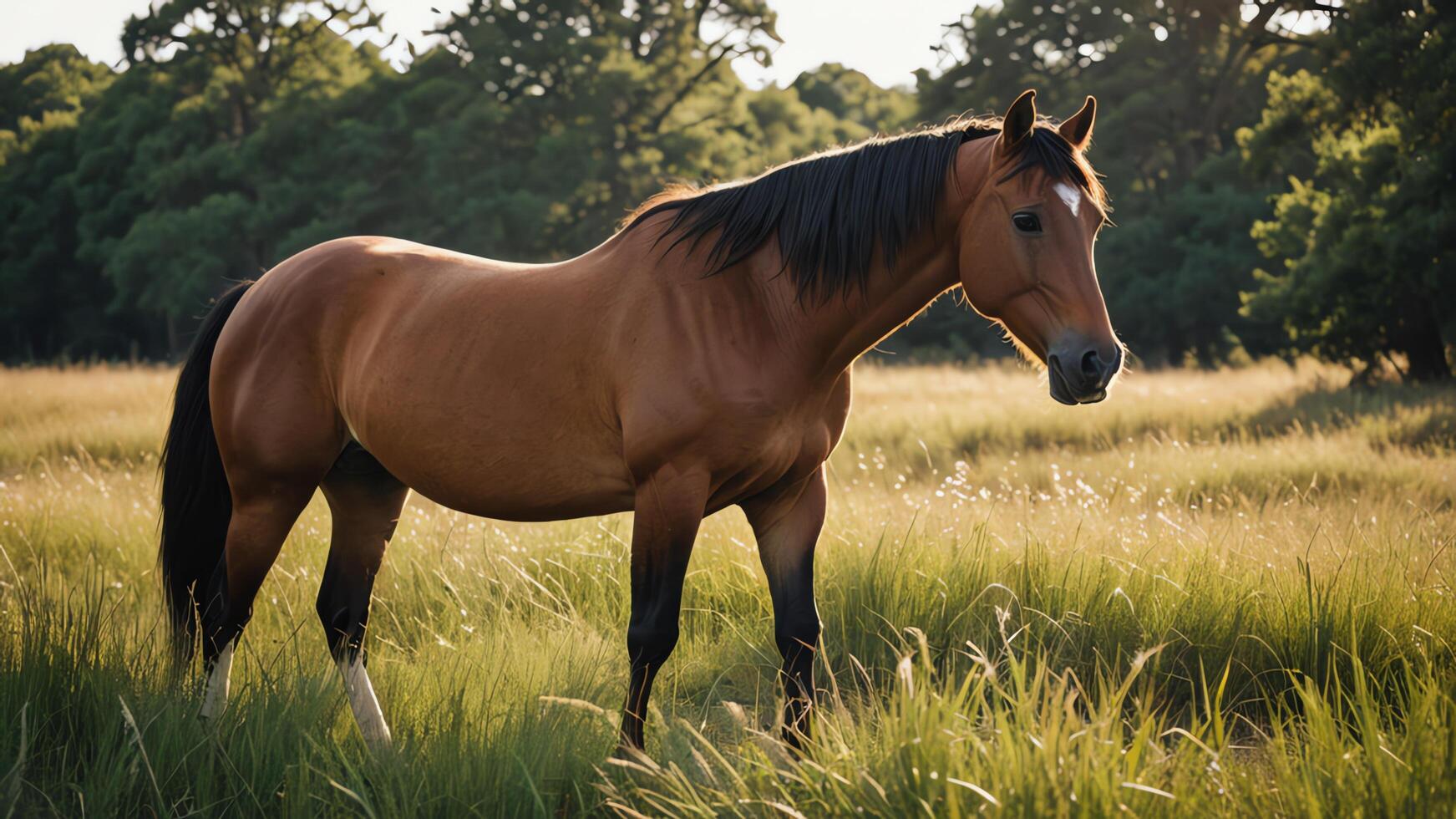 horse, close up animal portrait in beautiful nature photo
