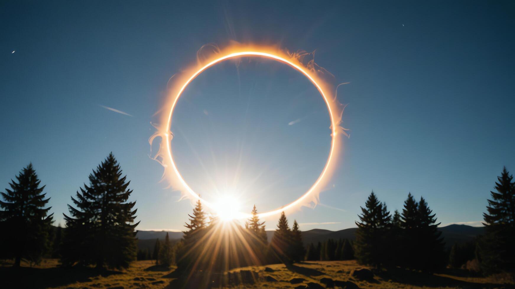 solar eclipse shown in the sky photo