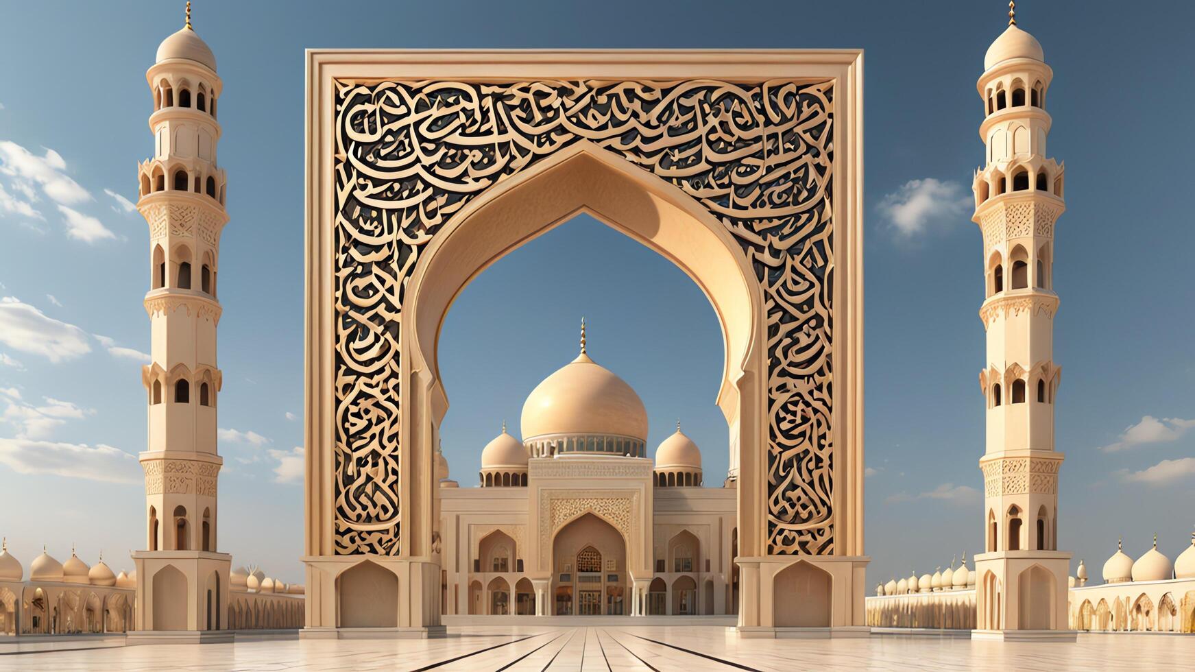 Islamic modern background design photo