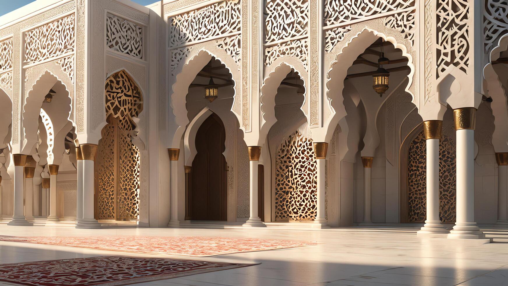 Islamic modern background design photo
