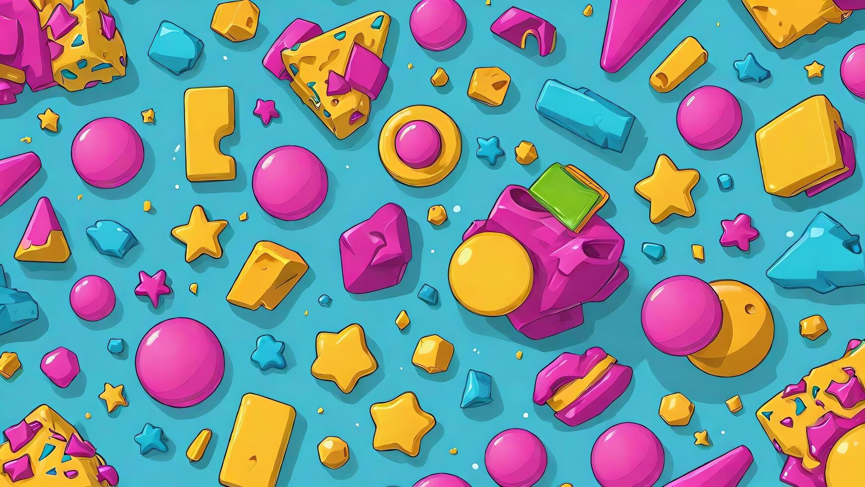 a colorful background with various candy photo