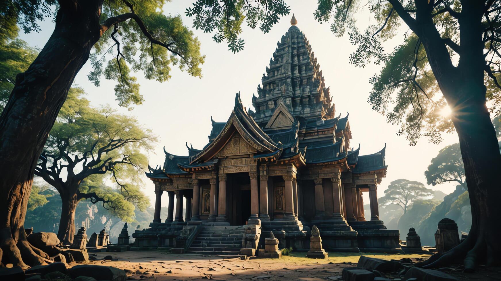temple in the mountains photo
