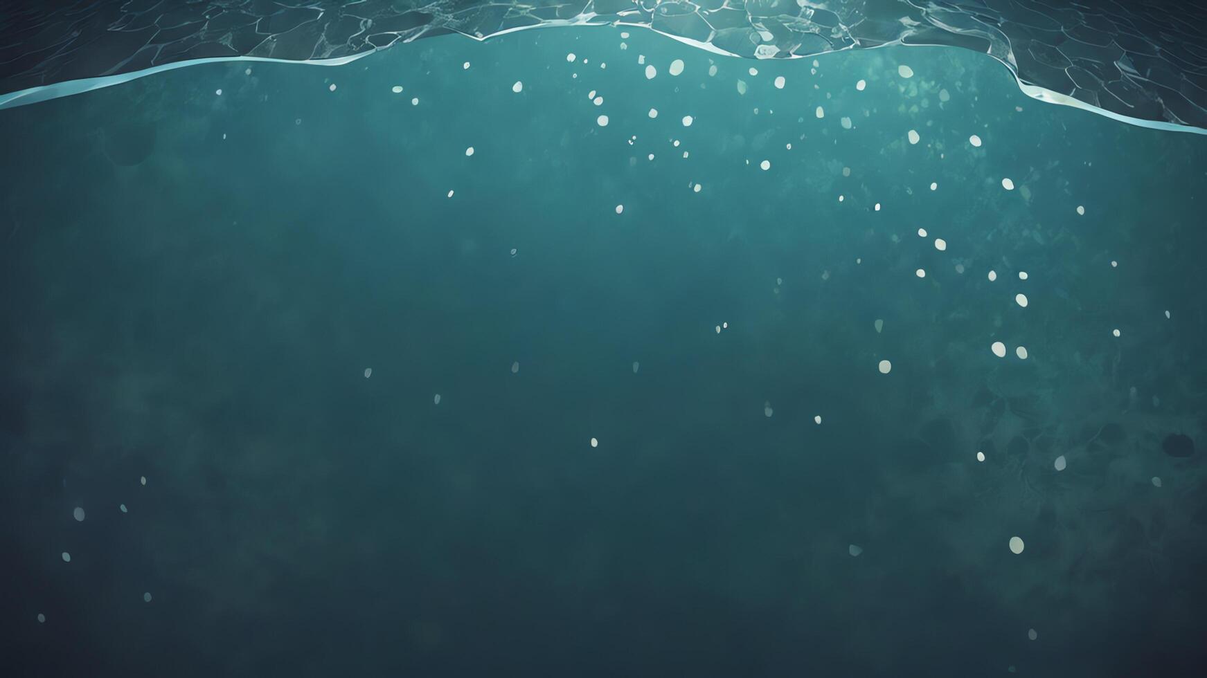 underwater scene with fish and bubbles photo