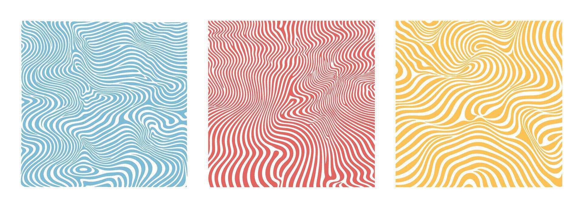 Groovy psychedelic Y2K style swirl background flat style design illustration. vector