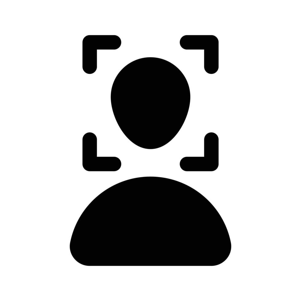 Download this amazing icon of face detection in modern style vector
