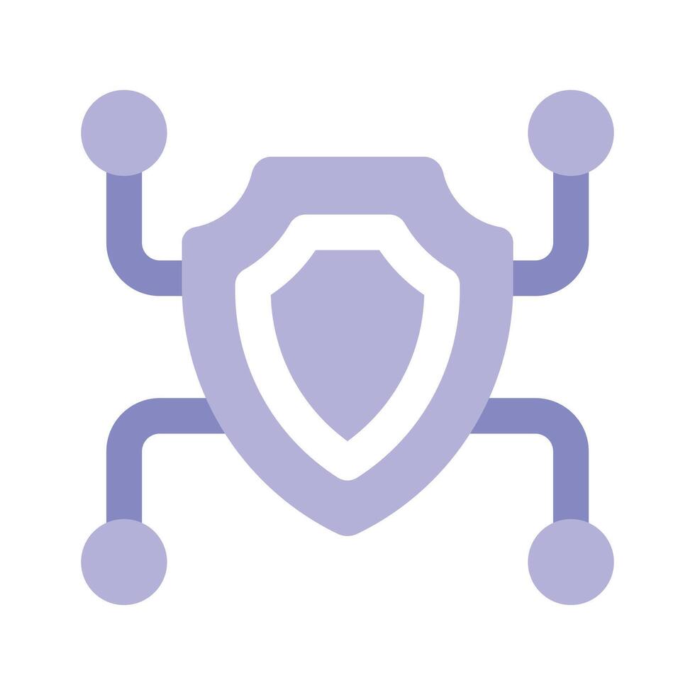 Safety shield with network nodes denoting of network security vector