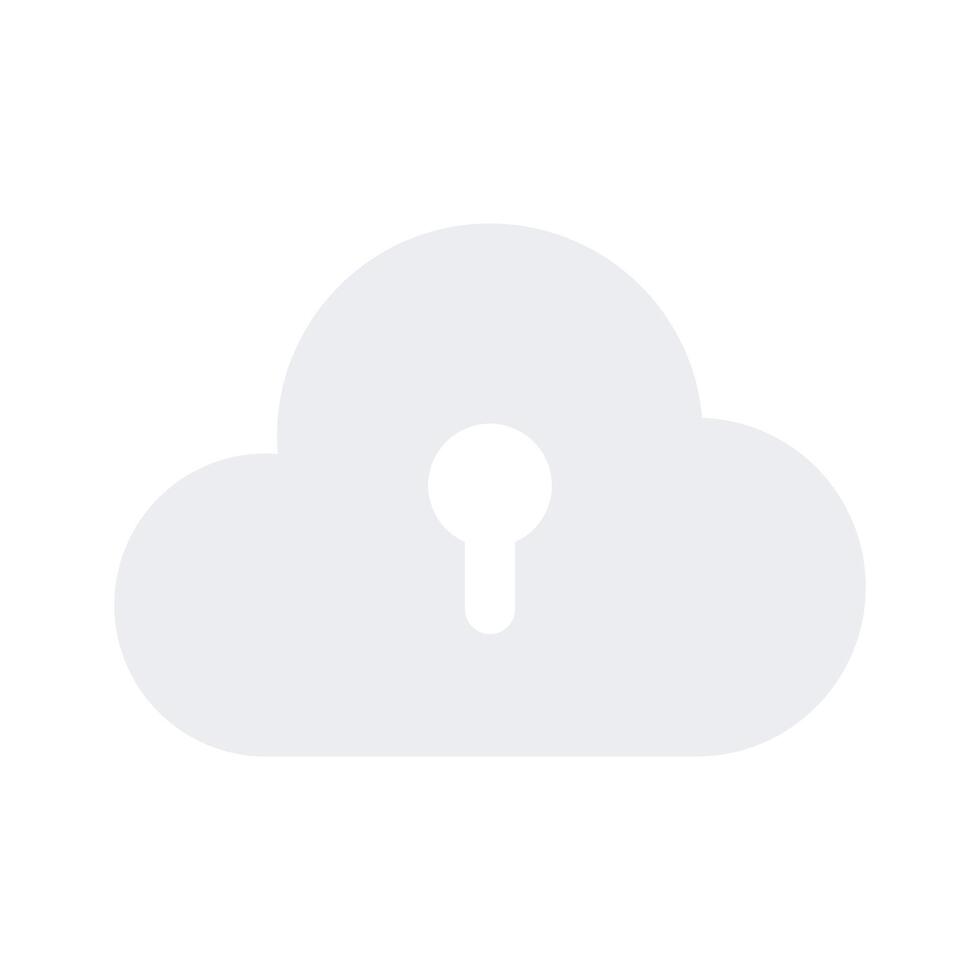Secure cloud, cloud protection, cloud security icon design vector