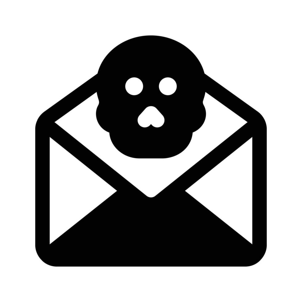 Cross sign on mail denoting icon of mail error, spam mail design vector