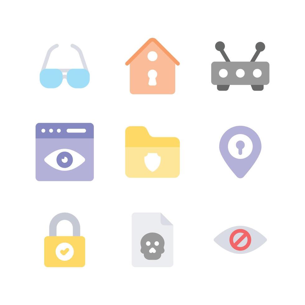 Carefully designed cyber security icons, ready to use and download vector