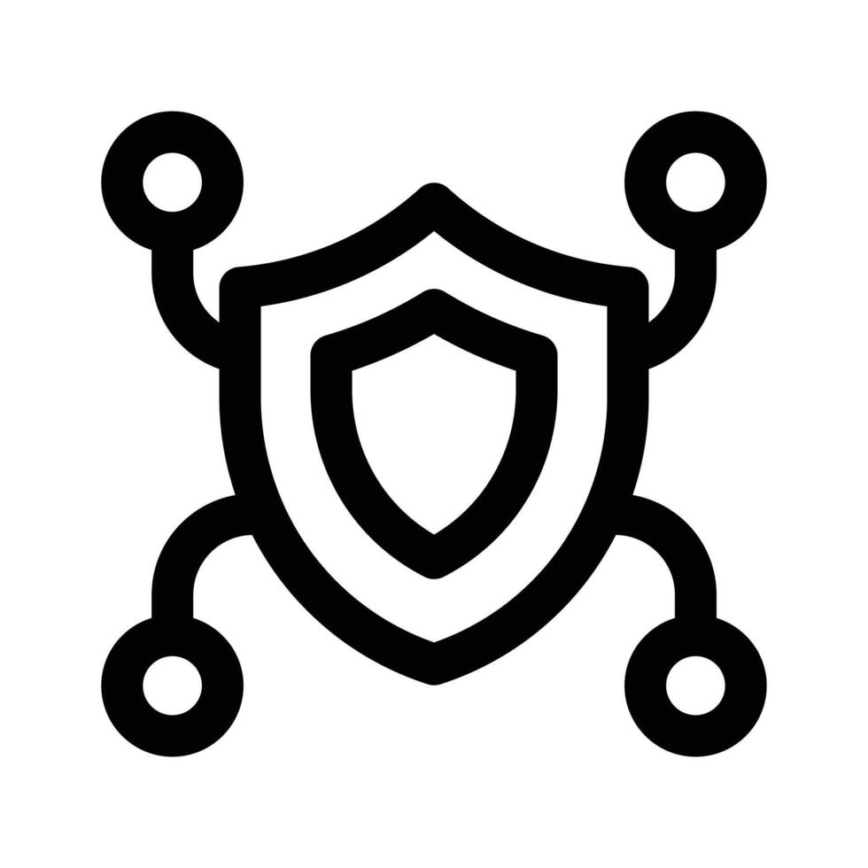 Keyhole with network nodes denoting of network security vector