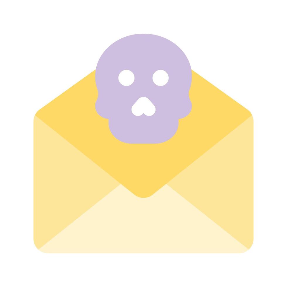 Cross sign on mail denoting icon of mail error, spam mail design vector