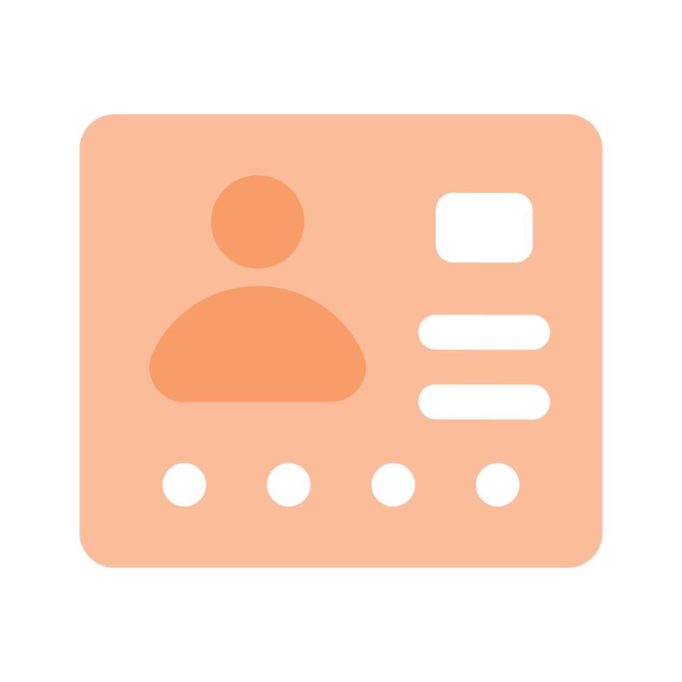 Id card icon design, personal information card design vector