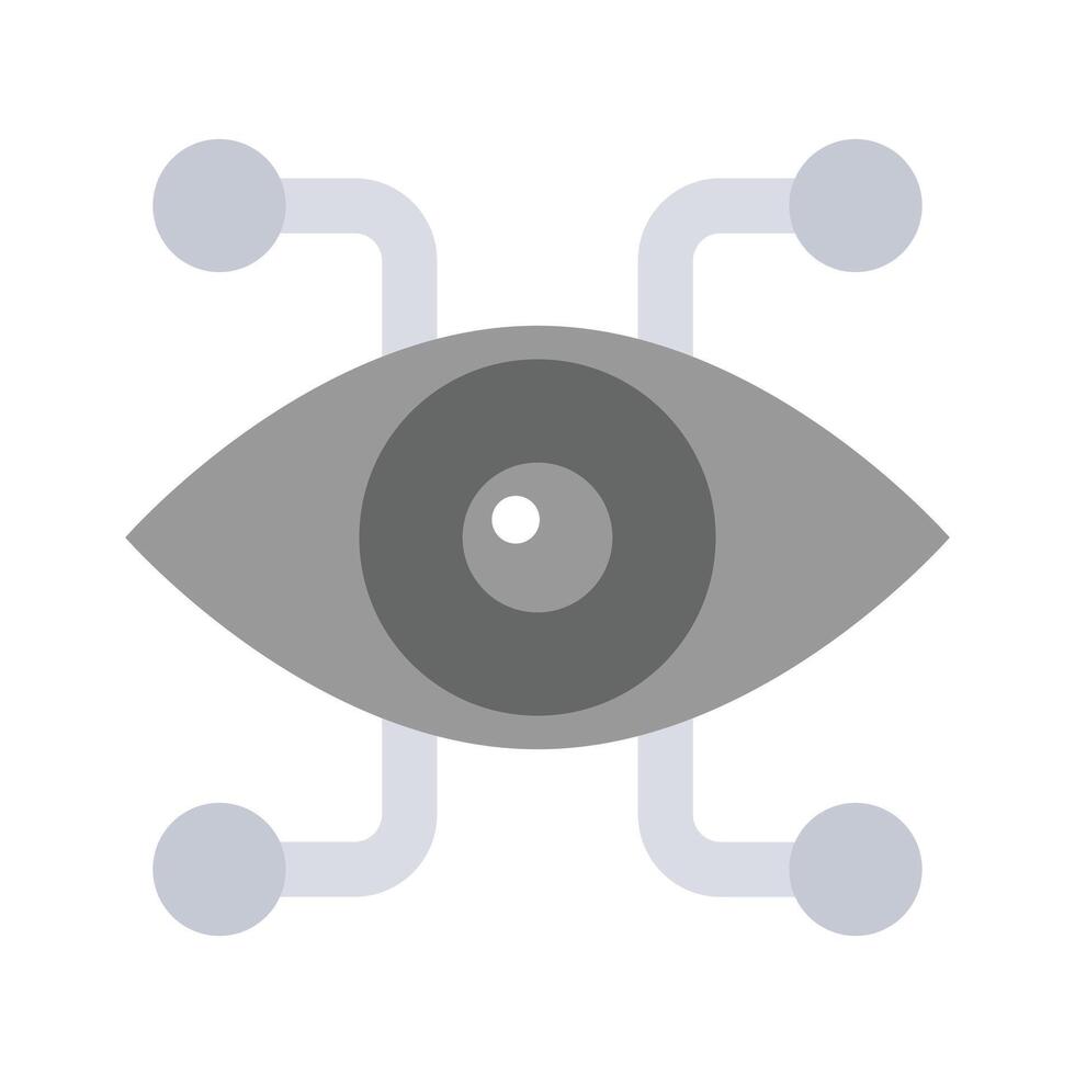 Mechanical eye , artificial intelligence icon design vector