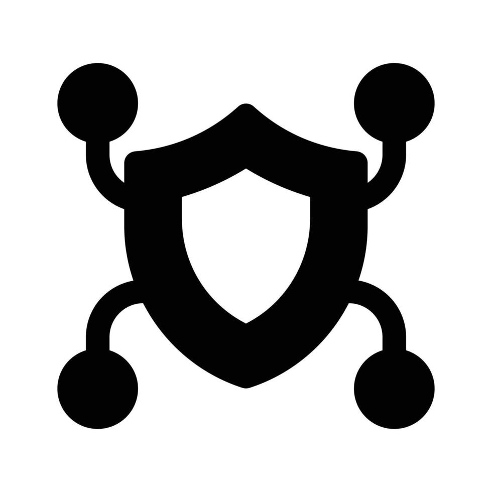 Keyhole with network nodes denoting of network security vector
