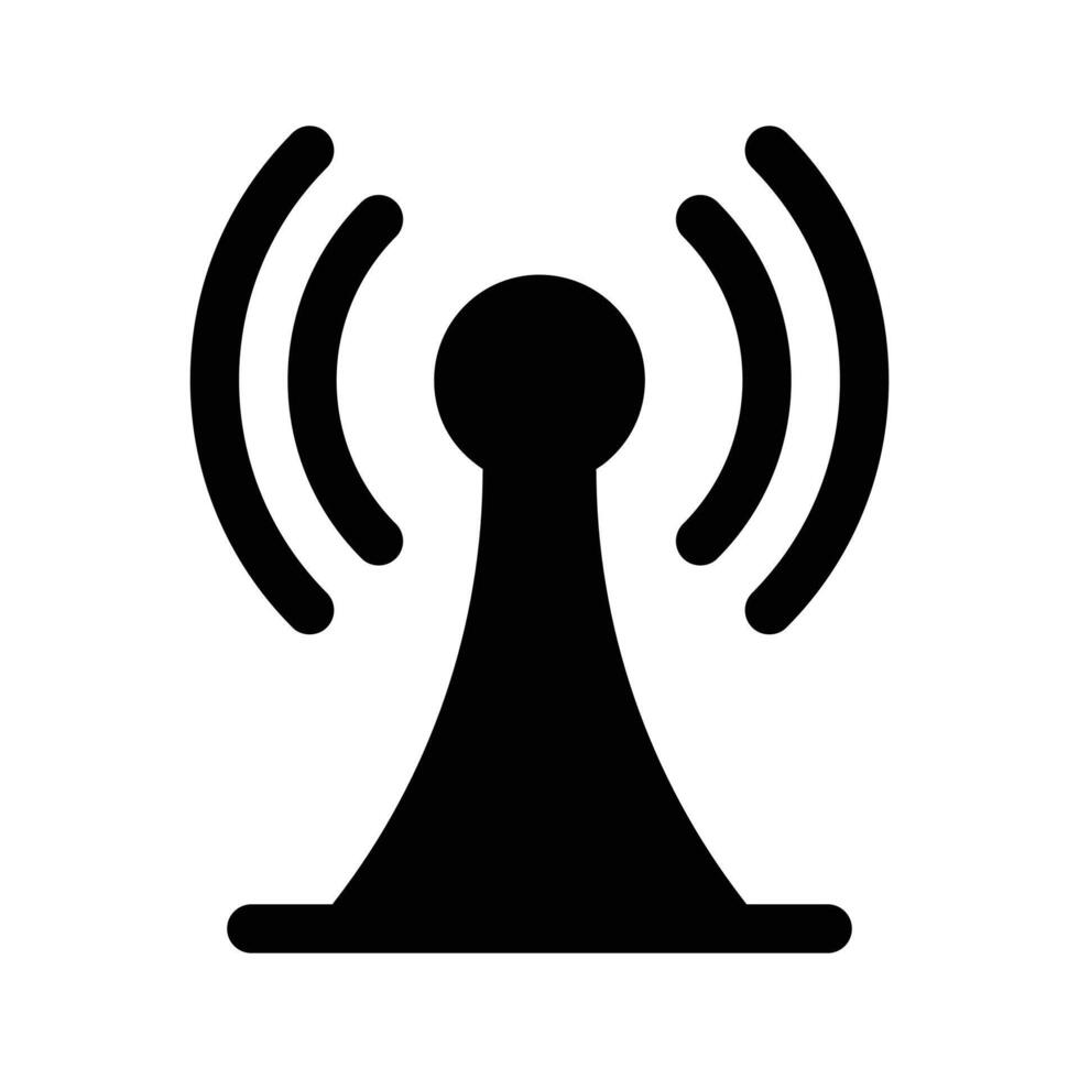 A broadband network antenna icon design, premium vector