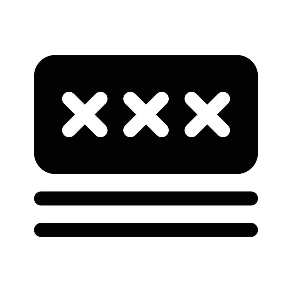 Security code, secret word or phrase for security purpose, icon of password vector