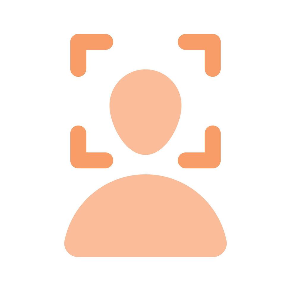 Download this amazing icon of face detection in modern style vector