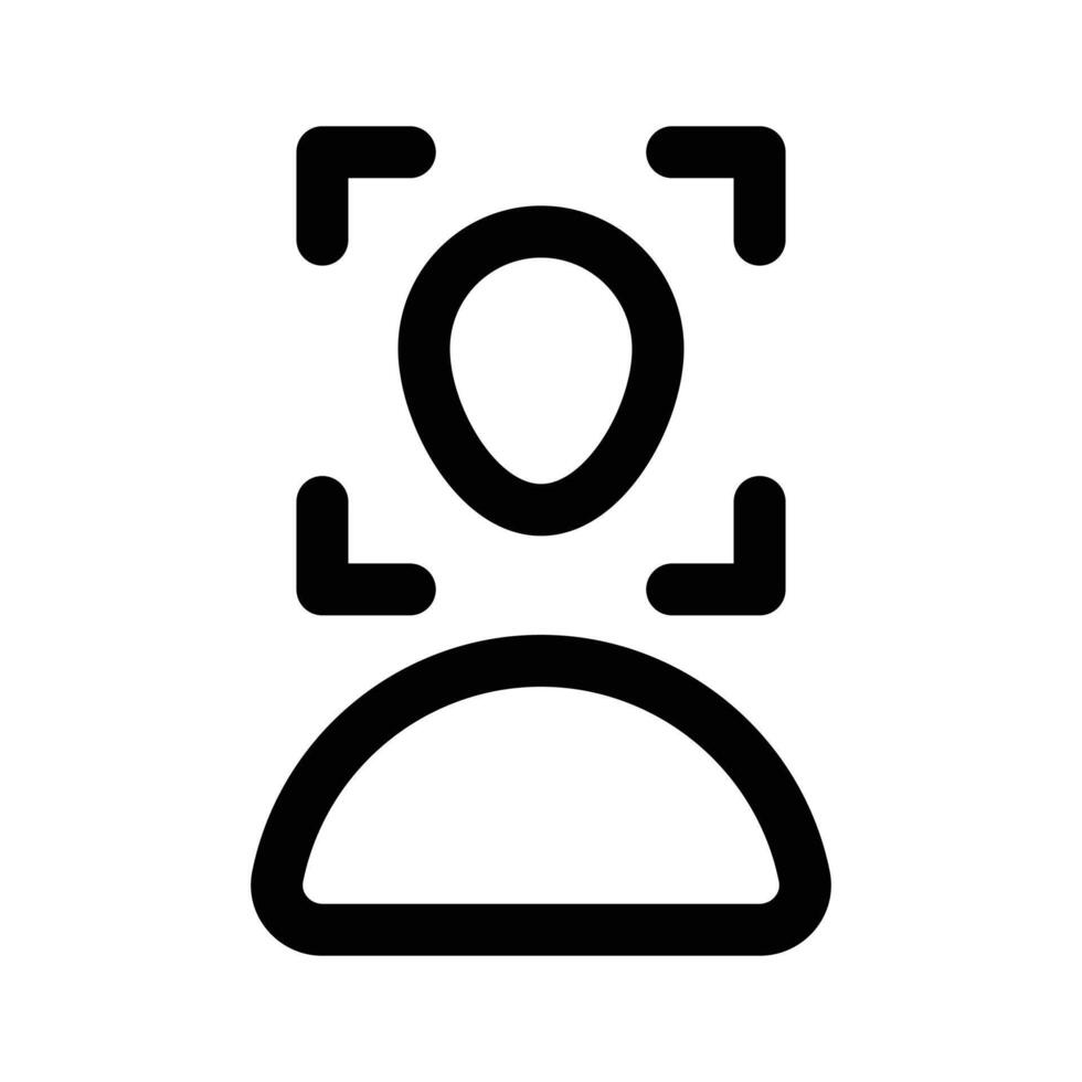 Download this amazing icon of face detection in modern style vector