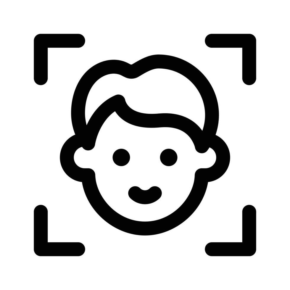 Download this amazing icon of face detection in modern style vector