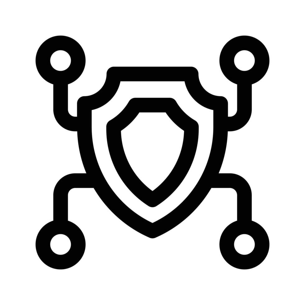 Safety shield with network nodes denoting of network security vector
