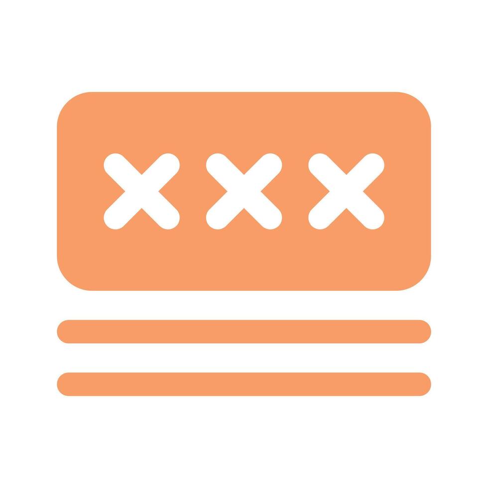 Security code, secret word or phrase for security purpose, icon of password vector