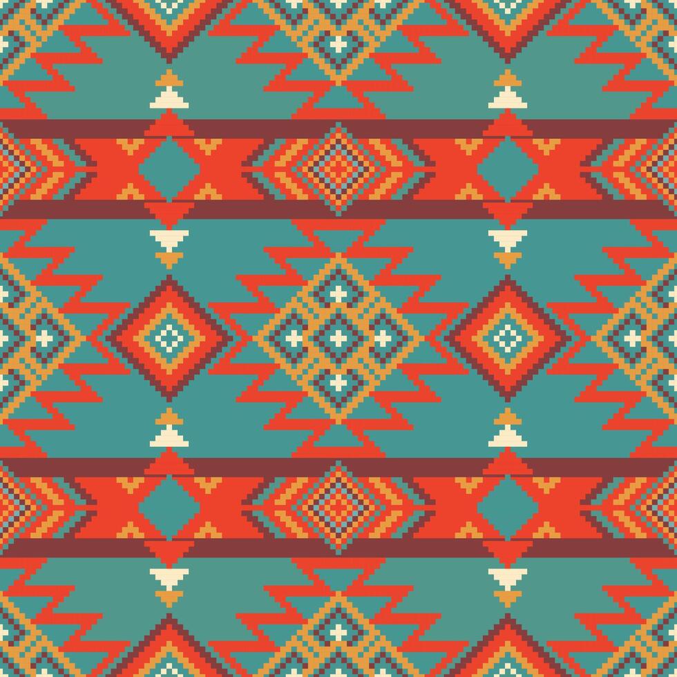 Abstract Navajo style for background ,Native American Seamless,Ethnic pattern,wallpaper, illustration,textile,fabric,clothing, batik,carpet,embroidery vector