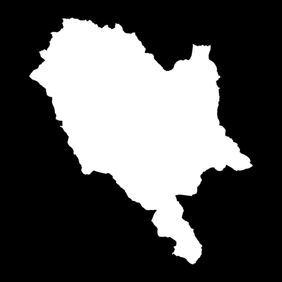 Gjirokaster county map, administrative subdivisions of Albania. illustration. vector