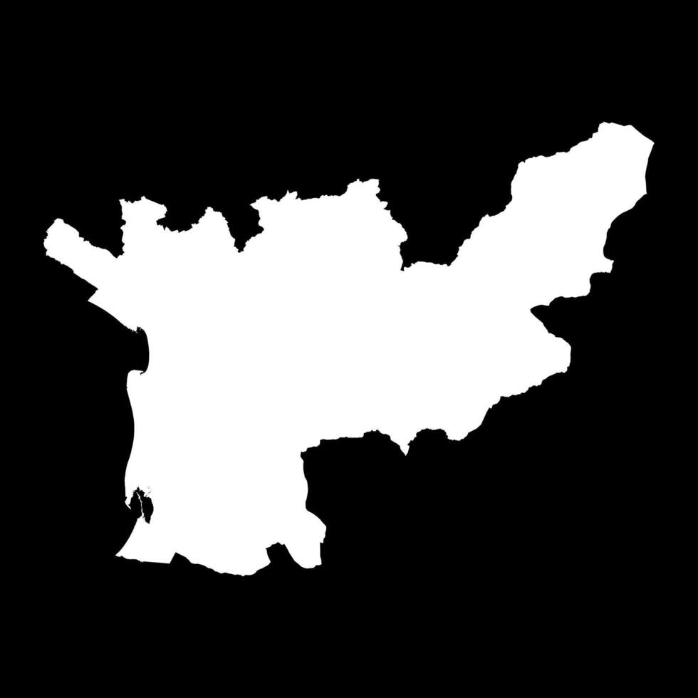 Lezhe county map, administrative subdivisions of Albania. illustration. vector