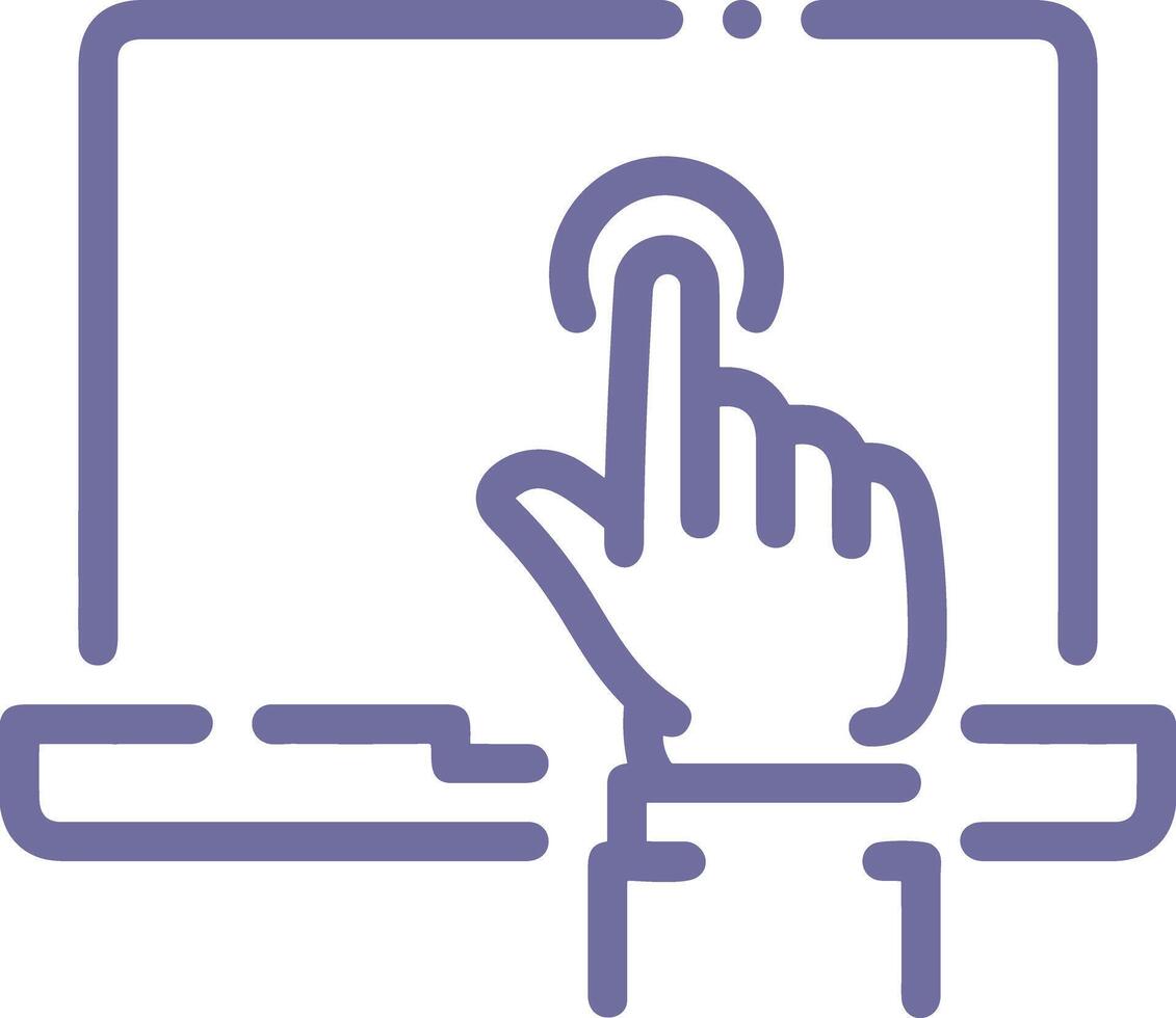 Hand icon symbol image illustration vector