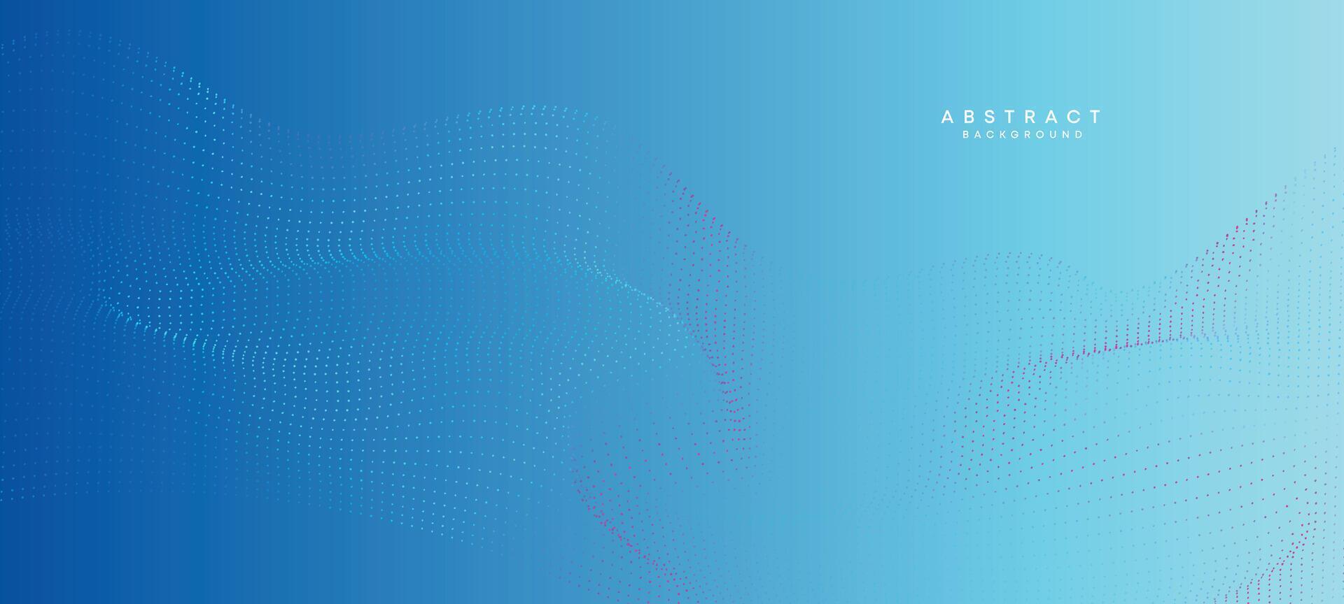 Abstract Navy Blue, Green Gradient Flowing Dot Waving Particle Geometric Technology Background. Sky Blue, Teal, Ocean Gradient Futuristic Dotted Wave Background For Science, cover, website, header vector