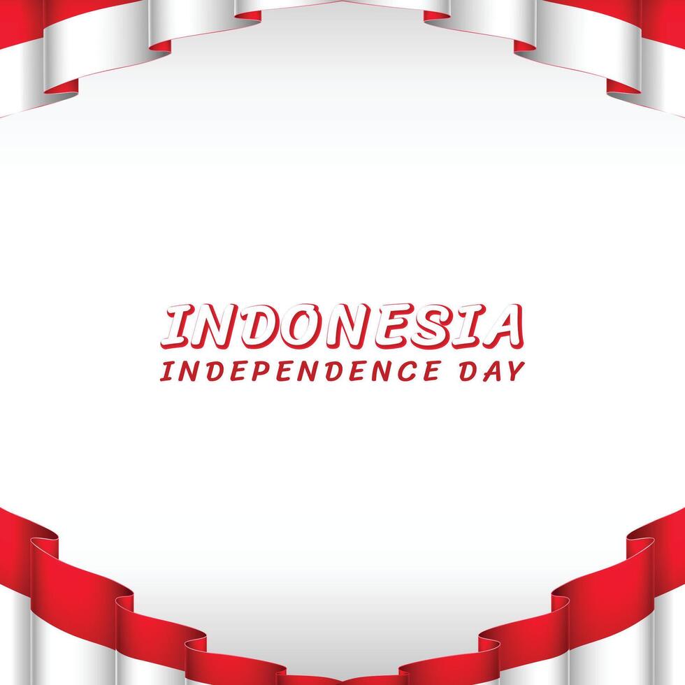 Frame template for Indonesia independence day vector